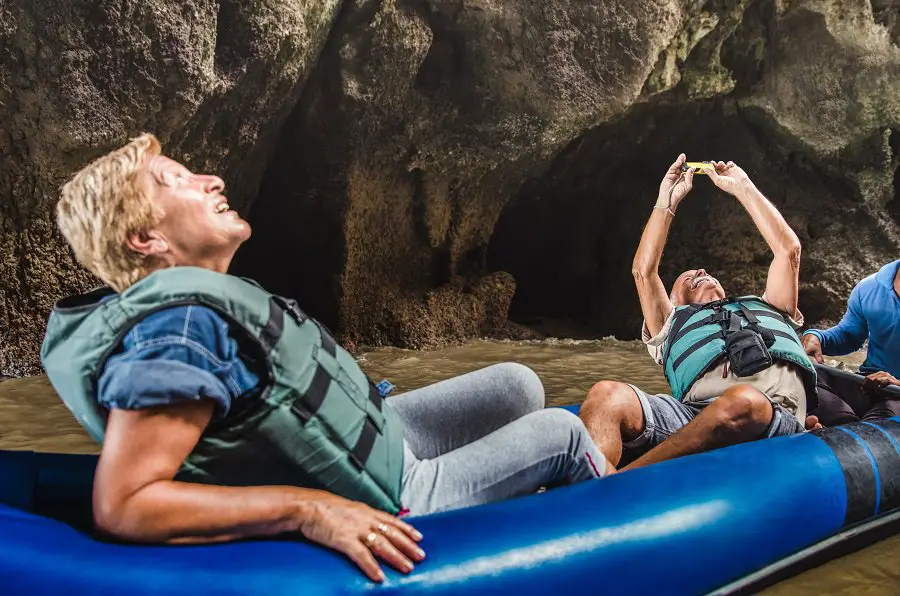 adventure tourism: caving in rafts