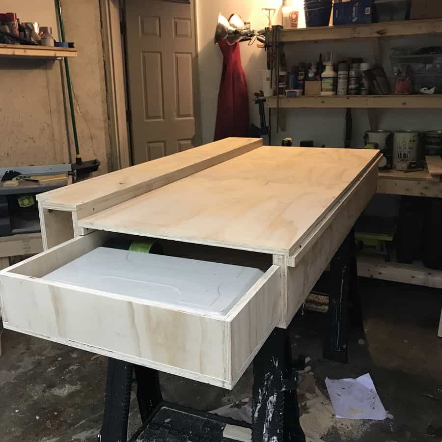 the bed top is in place